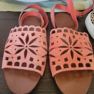 Women's Tory Burch Burnt Orange Sandals, Size 10